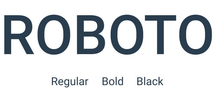 Шрифт Roboto: Regular, Bold, Black