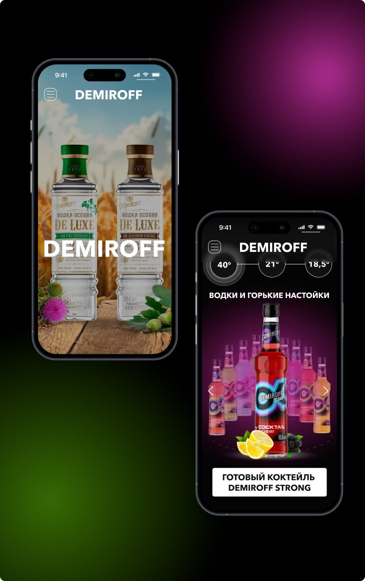 Demiroff — мобильная версия